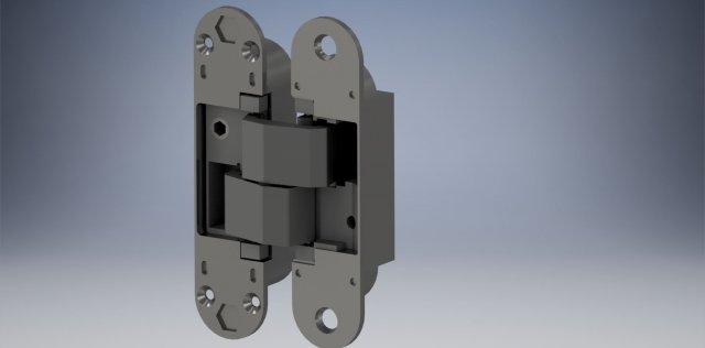 concealed hinge accessories invisible cerniera door furntiure hardware 3d print model - Mito3D