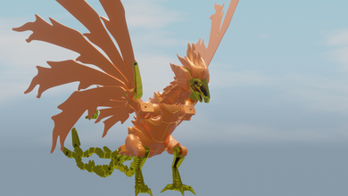 konsept aksiyon şekil canavar ebedi Phoenixkamen binici orak biçimli ağır kılıç Kamen Anka kuşu animasyon çağırmak kuş ölümsüz ustası fanart oyuncak 3d print model - Mito3D