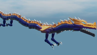 concept summon blue dragonkamen rider crossz 3d print model in monsters & creatures 3dexport kamen dragon beast monster action figure 3d print model - Mito3D