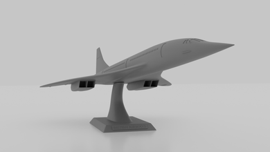 concorde 62 cm 3d yazdırılabilir model yazdır in araç 3dexport uçak jet jetliner süpersonik gökyüzü uçuş yolcu motor türbin kokpit 3dprint kanatlar havalimanı kuyruk uçağı hız kargo 3d print model - Mito3D
