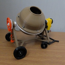 concrete mixer 3d industrial heavy machine construction tools metal electric engine power mechanical technology hobby 3d print model - Mito3D