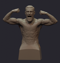 conor mcgregor 3d impressão modelo in escultura 3dexport mma ufc wwe miniaturas estátua imprimível estatuetas homem retrato humano cara masculino monumento personagem 3d print model - Mito3D