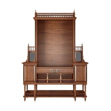 consola mesa Clásico vendaje lujo clásico retro decorativo interior marco referencia mueble barroco madera oscura marrón teca latón 3d print model - Mito3D