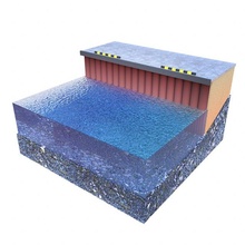 inşaat döndü duvar iskele plan Deniz yatağı dalga yapı konsept liman yatak Nakliye ulaşım binalar bağlama 3d print model - Mito3D