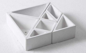 Konstrukteur Vase Beton Pflanze modul Dekor Kunst 3d print model - Mito3D