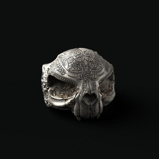 contagioso anillo 3d impresión modelo anillos cráneo calavera joyería joya plata Moda efectivo libra esterlina 3d print model - Mito3D