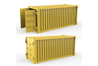 contenedor camión herramientas de carga la grúa industrial rc transporte almacenamiento nave cubo mercancías los gastos envío 3d print model - Mito3D