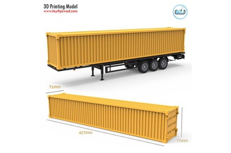 container trailer 132 3d print model in automotive 3dexport truck vehicle car transfer automobile large-truck eurotruck iveco daily cabin heavy scale lorry 3d print model - Mito3D
