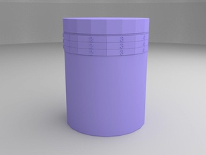 container vessel capacity castle code block 3d print model - Mito3D