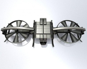 controlável zangão Projeto aeronave blender game engine voar helicóptero low poly veículos 3d print model - Mito3D