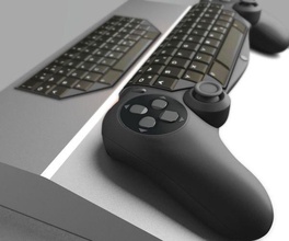 controlador almohadilla teclado híbrido 3d impresión modelo in pc ordenador portátil 3dexport ps3 ps4 juego consola jugar botón ps palanca mando 3d print model - Mito3D