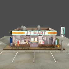 convenience store 3d model in spaces 3dexport shop grocery prop products foods juice alcohol vending machine refrigerator house building market mart interior anime 3d print model - Mito3D