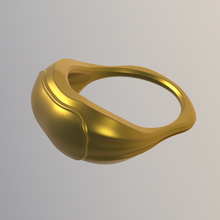 convexo anillo piezas 3d impresión modelo in anillos 3dexport joya joyería menring boda plata bronce moda fashion ring 3d print model - Mito3D