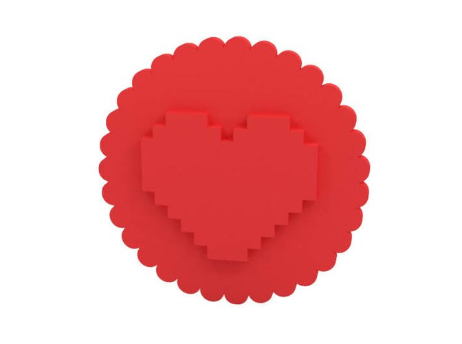 cookie Stempel - valentine valentines 3D print model - Mito3D