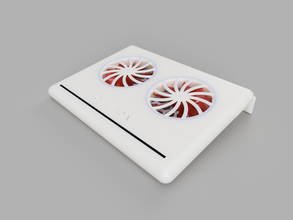 raffreddamento pad design chillpad x1 gratuito 3d fusione stampabile freddo computer portatile fan vento 3d print model - Mito3D