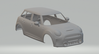 cooper 5doors 2022 3d yazdır model in araç 3dexport döküm slot car slotcar yuva araba sıcak tekerlekler rc 3d print model - Mito3D