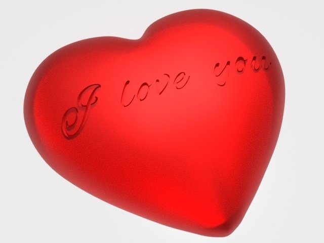 corazon 3d impresión modelo in 3dexport imprimible corazones amor san valentin 3D print model - Mito3D