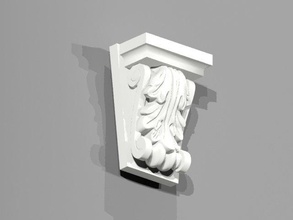 corbel colonna intagliato arredamento la decorazione ornamento classica legno 3dmodel cnc elemento mobili 3d print model - Mito3D
