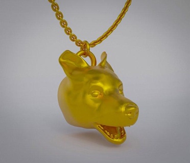 corgi dog pendant pendants animal dog-pendant pet sculpture sculpt mammal smiling-dog jewel jewellery jewelry metal fashion accessories bail chain necklace keychain welsh-corgi 3d print model - Mito3D