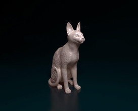cornish gato 3d impressão modelo in estatuetas 3dexport animais estimação stl obj printready 3d print model - Mito3D