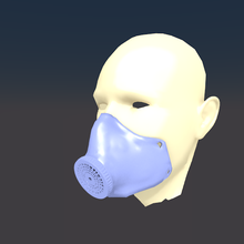 coronavirus mascara 3d impression modèle in 3dexport masque couverture gaine virus 3d print model - Mito3D