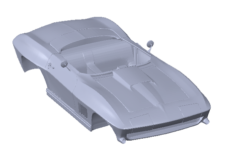 corvette sting ray 1967 automotive 3d print design car printable-model sport sport-car old-car car-print 3d print model - Mito3D