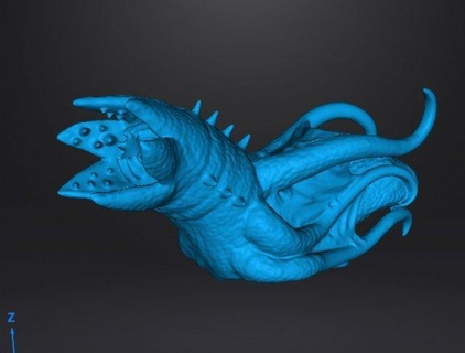 cosmic horror dhole squid monster miniature model figure fantasy games rpg sci-fi extradimensional extraterrestrial alien xenos ufo octopus lovecraft lovecraftian cthulhu mythos beast abomination warhammer pathfinder scifi dungeonsanddragons leviathan 3d print model - Mito3D