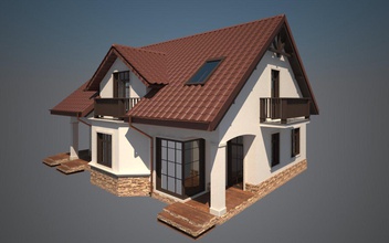 cottage house scene building home residence 3d print model - Mito3D