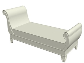 couch 3d print model in 3dexport long 3d print model - Mito3D