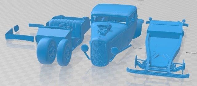 coupe 1932 custom printable car 3d print model automotive slot scalextric tamiya rc miniz hobby micro 3d print model - Mito3D