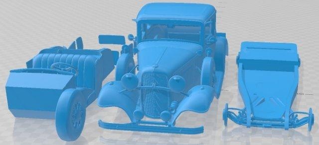 coupe 1932 yazdırılabilir araba otomotiv yuva ölçülü Tamiya rc miniz hobi mikro 3d print model - Mito3D