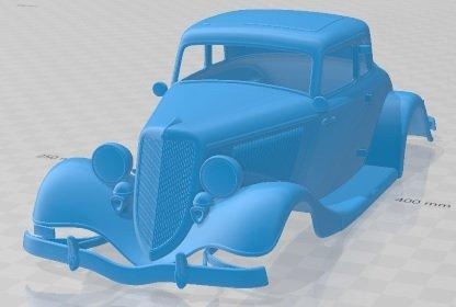 cupê 1934 imprimível corpo carro automotivo fenda escalextrico Tamiya rc miniz passatempo micro diecast 3d print model - Mito3D