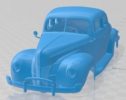 cupê 1940 imprimível corpo carro 3d impressão modelo automotivo fenda escalextrico Tamiya rc miniz passatempo micro 3d print model - Mito3D