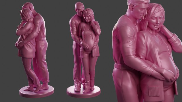 couple love man sculpture