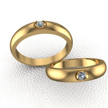 casal anel 3d impressão modelo in argolas 3dexport joalheria casamento amante diamante noivado ouro homem mulher 3d print model - Mito3D
