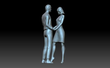 couple l'amour figure amoureux passionné aimant romantique 3d print model - Mito3D