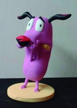 cobardemente perro figura 3d impresión modelo in figuritas 3dexport dibujos animados animado red lindo toon toons 3dprinting 3d print model - Mito3D