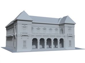 tribunal 3d impressão modelo in arquitetura 3dexport imprimível printing model maya neoclássico neoclassicismo cuba construção forte 3d print model - Mito3D