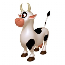 vaca desenho animado 3d modelo in 3dexport animal búfalo mamífero gado laticínios doméstico fazenda natureza ox touro leite casa personagem oldmacdonald caricatura carne comida 3d print model - Mito3D