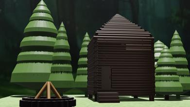 acogedor casa bosque granja 3d print model - Mito3D