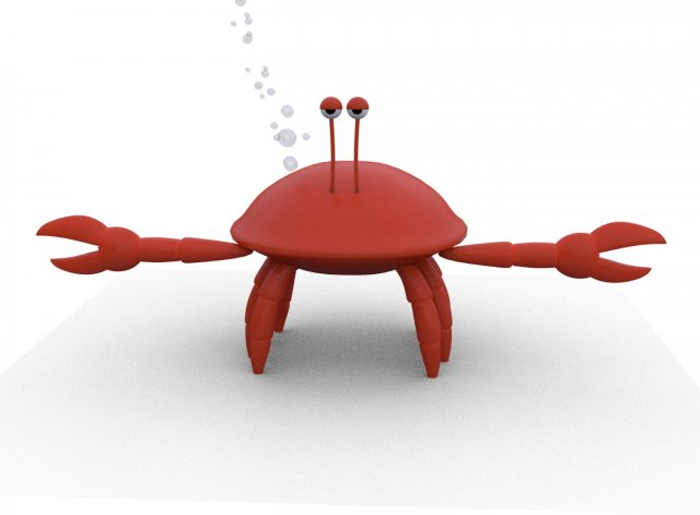 krabbe karikatur poly 3d modell 3dexport tier fisch kreatur meer wasser tiere garnele ozean aquarium atlantisch monster leben hummer wasserwelt flusskrebs wassermann lebensmittel 3D print model - Mito3D