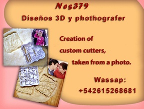 criação personalizada de cortadores fotografia cortador cookies doces cozinhar alimentos presente família o amigo tratar 3d print model - Mito3D