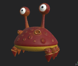 creature 02 free 3d model in fantasy 3dexport character crab cartoon personage sea 3d print model - Mito3D