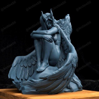 creatura armeria caduto angelo nsfw stl pronto stampa mostri creature 3d print model - Mito3D