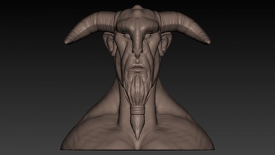 creature head bust 3d print 3d print model - Mito3D