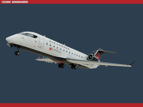 crj200 air canada airplane flight jet bombardier challenger aircraft plane airliner commercial executive charter passenger regional airlines crj 200 air canada 3d print model - Mito3D
