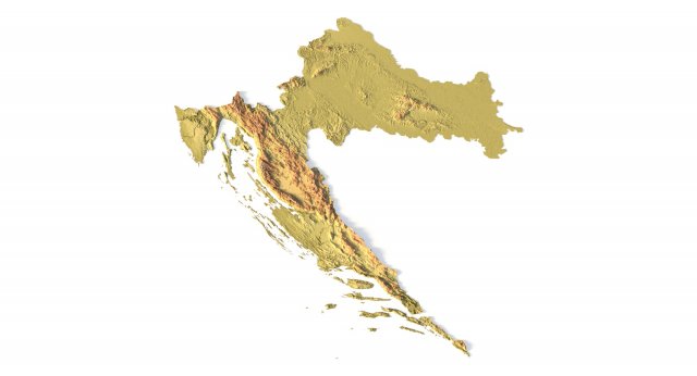 croatia stl croatia map l