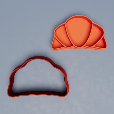 croissant cookie cutter free 3d print model in kitchen dining 3dexport cookiecutter cookiecutters cookies cutters cooking house 3d print model - Mito3D
