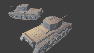 cromwell mk iv réservoirs les guerre le tonnerre wow wows 3d modèles la modélisation de l'impression d'impression jouet panzer panzerkampfwagen 3d print model - Mito3D