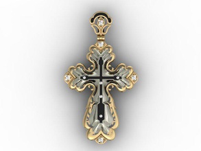 cross chew christian dentition enamel gold jewel jewelery jewelry molar pendants printable religiou-object sapphire silver 3d print model - Mito3D
